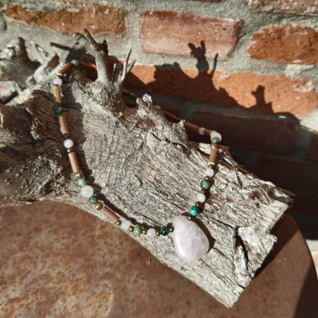 Collier Quartz rose Changement & Guérison