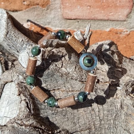 Bracelet Noisetier Jaspe Kambaba nacre