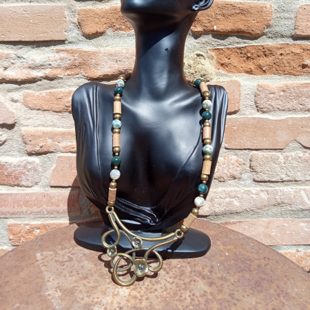 Bijoux Agate Mousse Art Nouveau