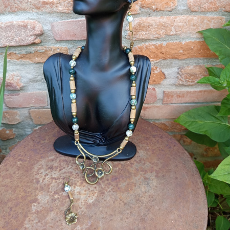 Bijoux Agate Mousse Art Nouveau