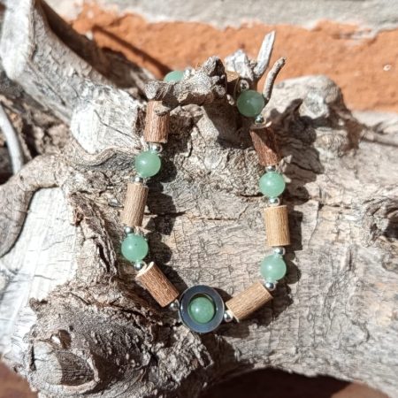 Bracelet Noisetier Aventurine verte Nacre