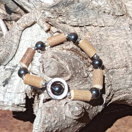 Bracelet Noisetier Hématite Nacre