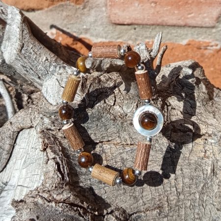 Bracelet Noisetier Œil de Tigre Nacre