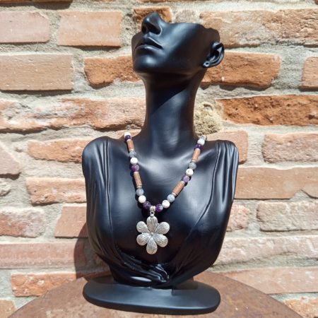 Collier Labradorite Opale Dentrique Protection