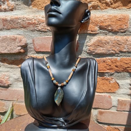 Collier Labradorite Œil de Tigre Protection