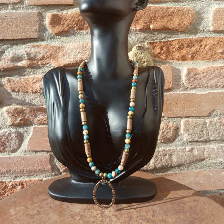Collier Apatite Agate Crazy équilibre hormonal
