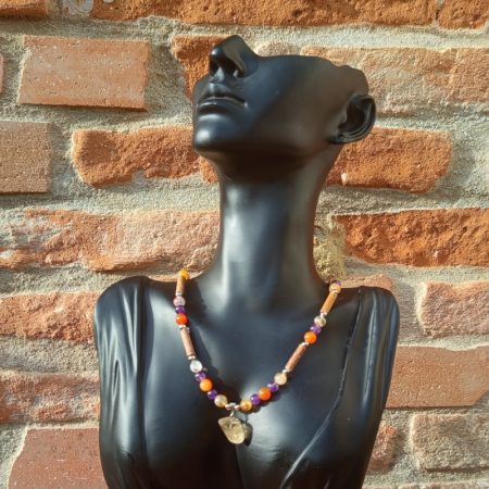 Collier Noisetier Aventurine Améthyste Citrine