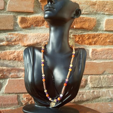 Collier Noisetier Aventurine Améthyste Citrine